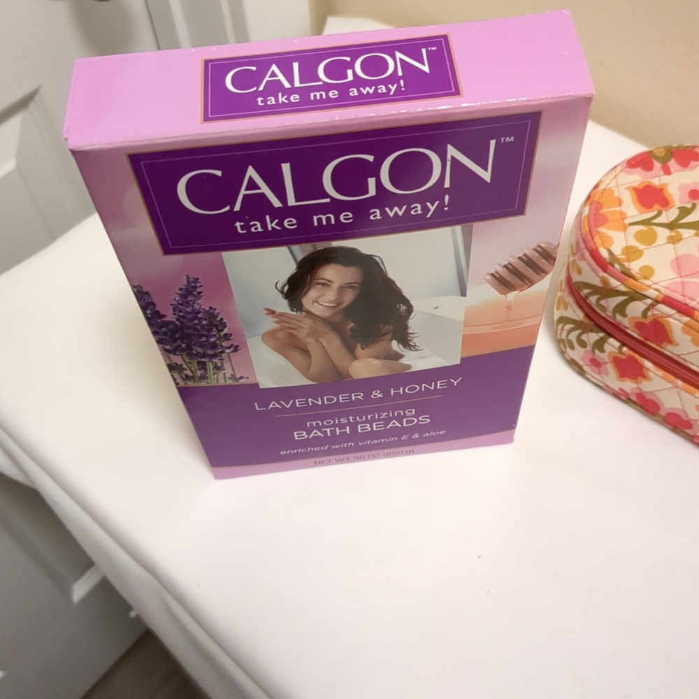 New In Box CALGON Take Me Away Lavender & Honey Bath Beads